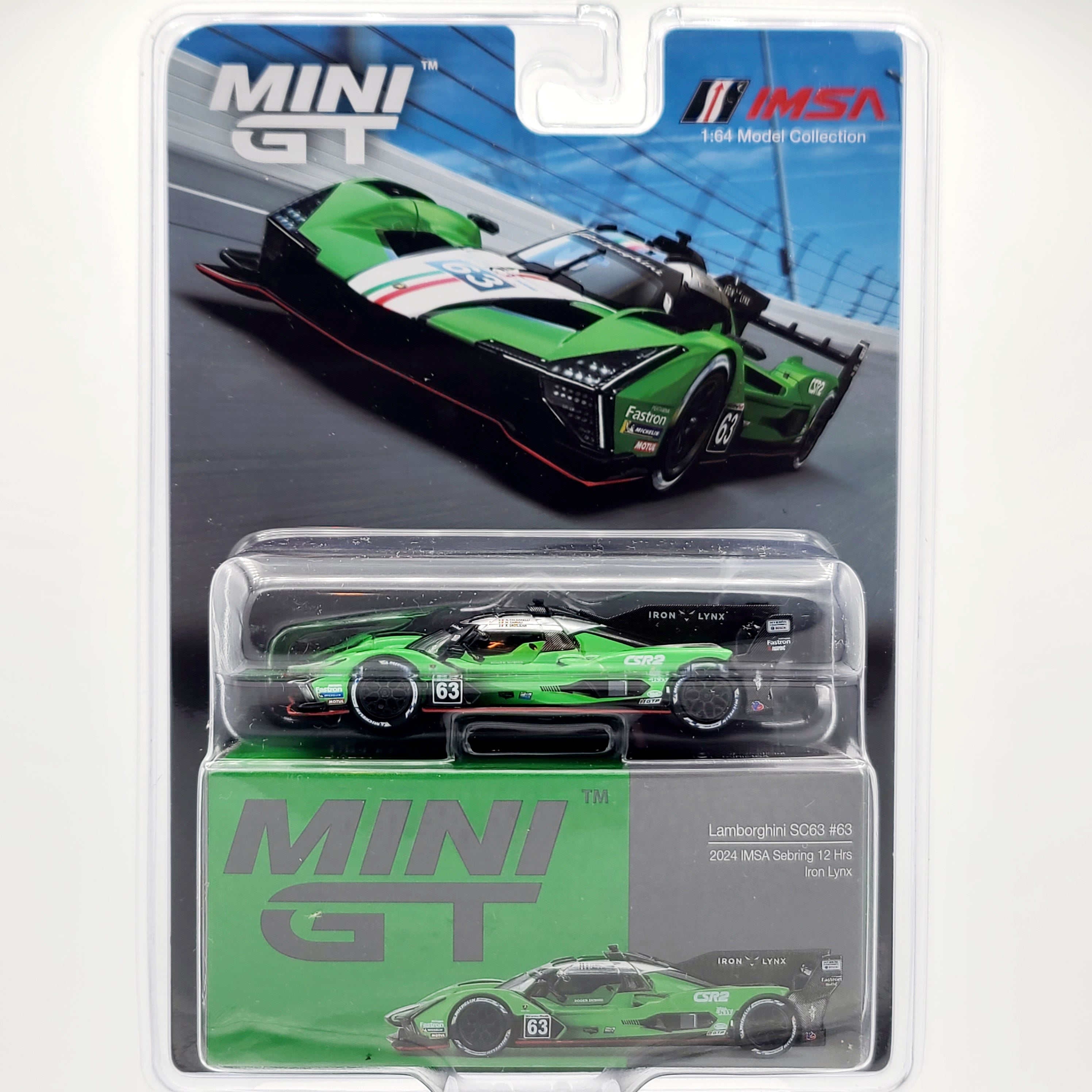 Mini GT Lamborghini SC63 2024 IMSA Sebring - 1:64, Iron Lynx (2025 Limited Edition)